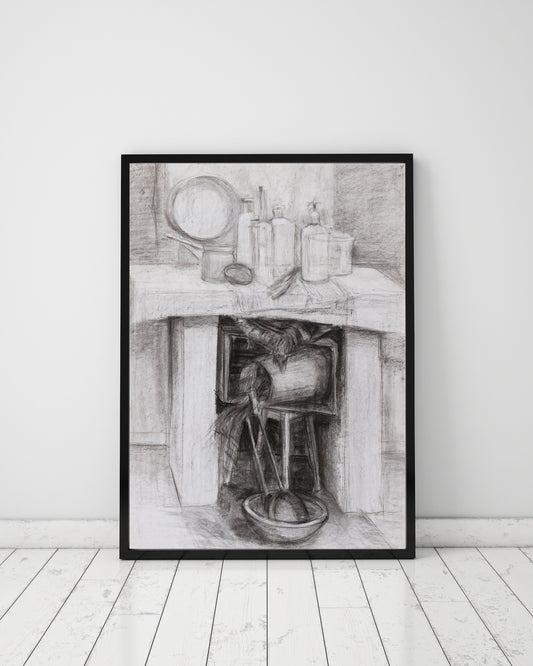 Grayscale Still Life : 36" x 27" - 92 x 68 cm - Pamela Rys