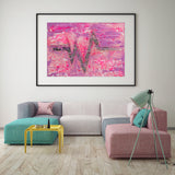 Pink Heart Beat : 28" x 39" - 70 x 100 cm - Pamela Rys