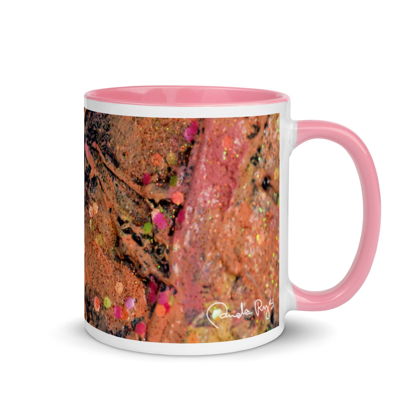 Pink Supernova Mug with Color Inside